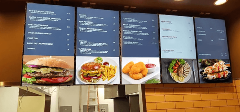 Póster LED de 13 pulgadas para comercio minorista, hostelería y señalización digital de alto brillo.