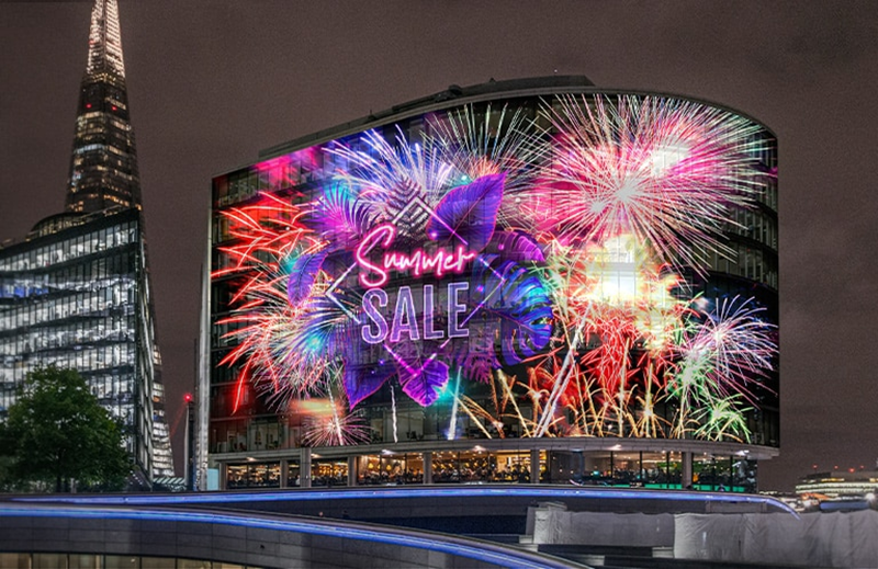 EnvisionScreenin erittäin läpinäkyvät, kevyet ja säänkestävät ulkokäyttöön tarkoitetut LED-verkkoratkaisut (2)