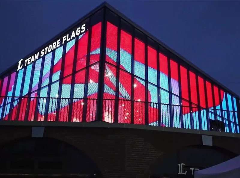 EnvisionScreenin erittäin läpinäkyvät, kevyet ja säänkestävät ulkokäyttöön tarkoitetut LED-verkkoratkaisut (6)